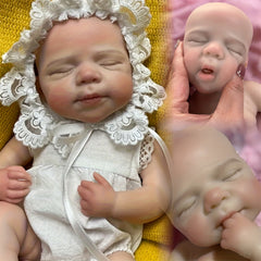 Realistic Silicone Baby Doll with Open Mouth Soft Touch Reborn Doll - Pascale