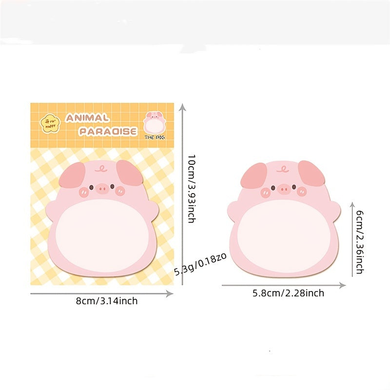 Cartoon Animal Sticky Note - Cute Animal Standing Memo Sticker