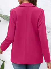  Blazer Open Front Lapel Collar Work Office Blazer