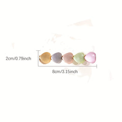 Opal Heart Shape Hair Clip Side Barrette Hair Accessories