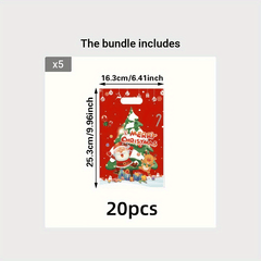 10pcs Christmas Party Gift Bag Small Business Supplies Craft Tote Bag