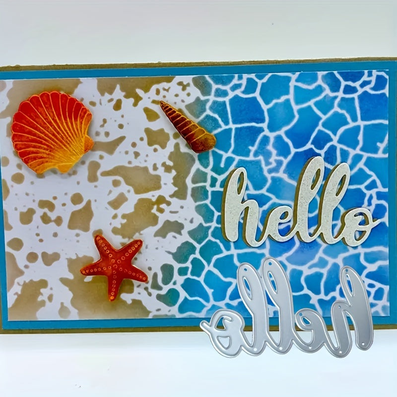 Word Hello Metal Cutting Dies for Card Making Scrapbooking DIY