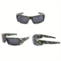 Men's Polarized Square Sunglasses Sports Cycling Fishing UV 400 with Case