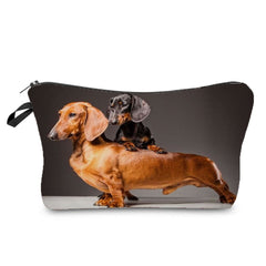 Sausage Dog Print Cosmetic Bag Pencil Bag
