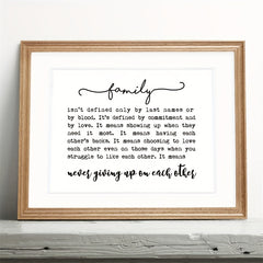 Family Quote Family Wall Decor Family Isn't Defined Adoption Gift
