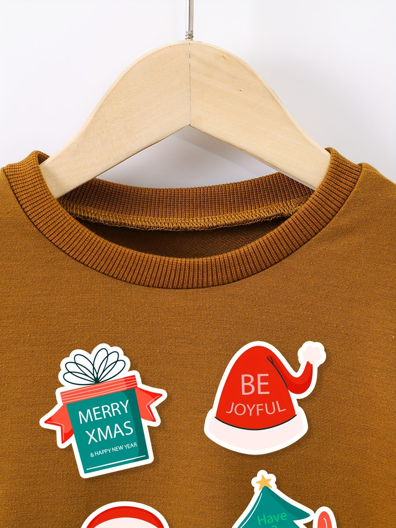 Christmas Pattern Boys Sweatshirt Kids Long Sleeve Pullover Winter Gift