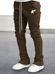 Star Print Men's Casual Jogger Pants With Pockets