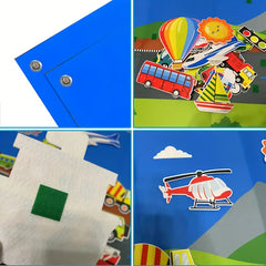 Kids Transportation Felt Storyboard Set Interactive Toy