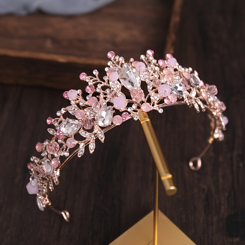 Crystal Crown Tiara Rhinestone Hair Accessories Set