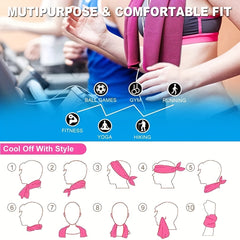 Stay Cool Ice Silk Towel in Silicone Case for Summer Fitness