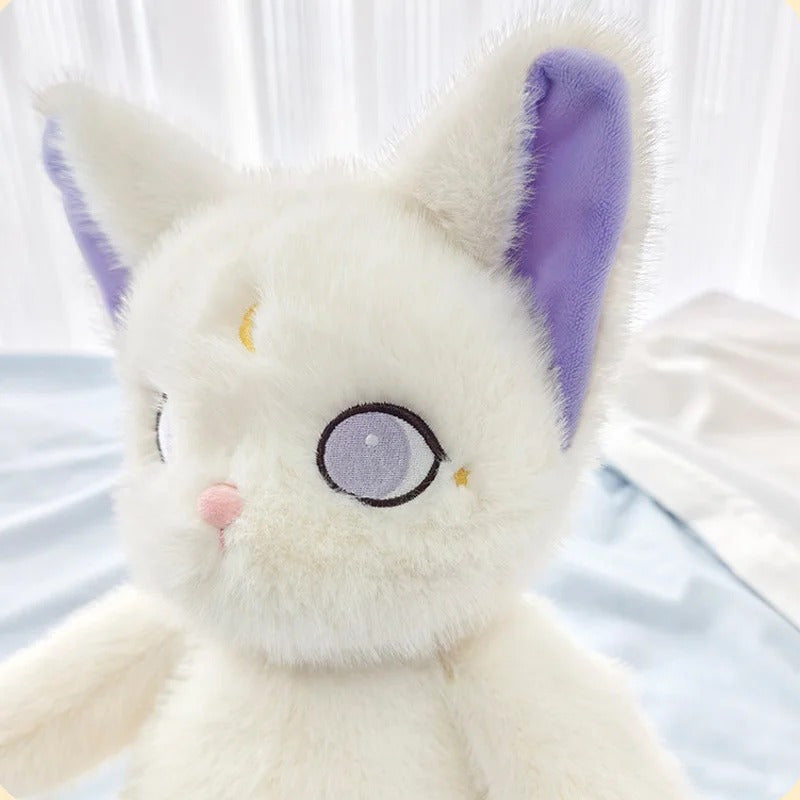 Cartoon Plush Toy Purple Ears Soft Polyester Stuffed Animal Mixed Colors