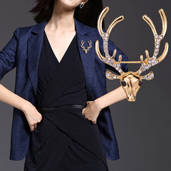 Men's Elk Brooch Tassel Chain for Shirt Suit