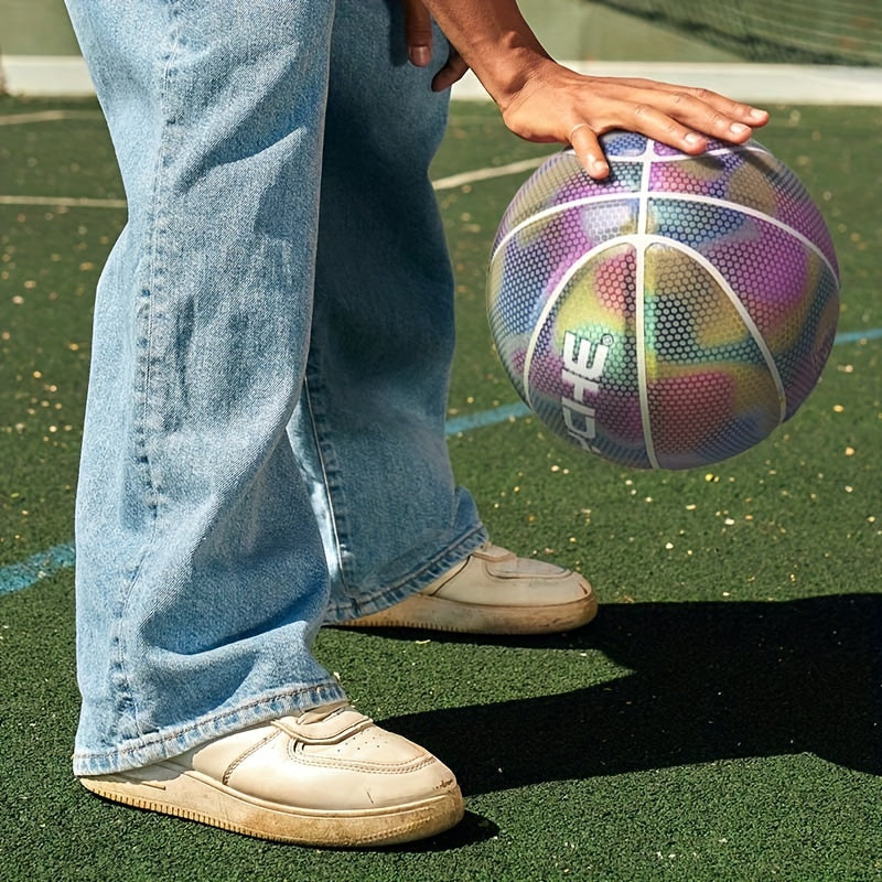 Reflective PU Basketball Size 7 Indoor Outdoor Practice