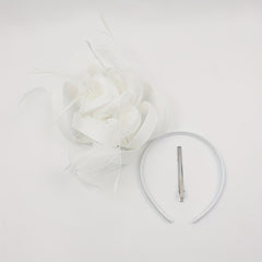 1920s Boho Tea Party Hat Feather & Ribbon Accents