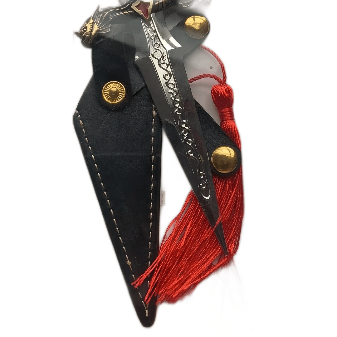 European Small Dagger Eco Friendly Zinc Alloy Double Dragon Blade