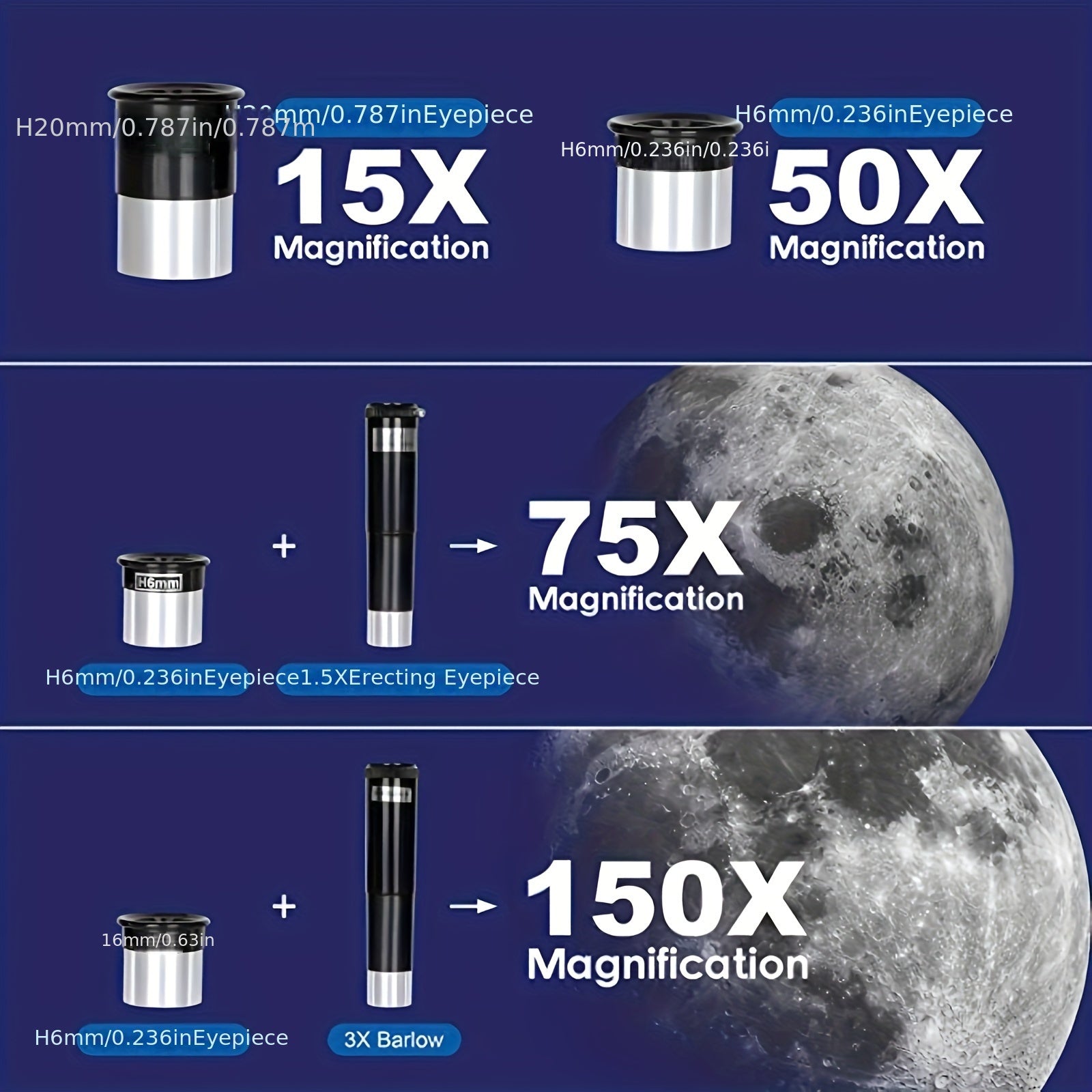 150X Professional Telescope for Adults 70mm Aperture High Magnification