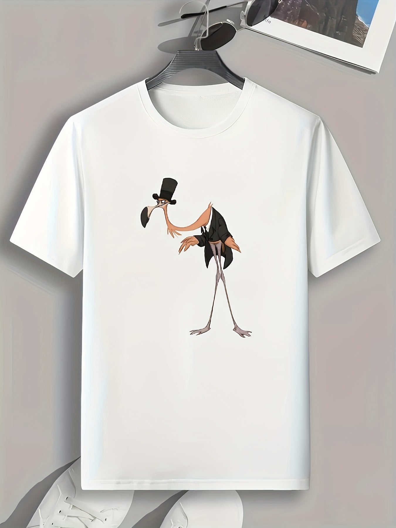 Creative Cartoon Print Men's Graphic T-shirt for Summer