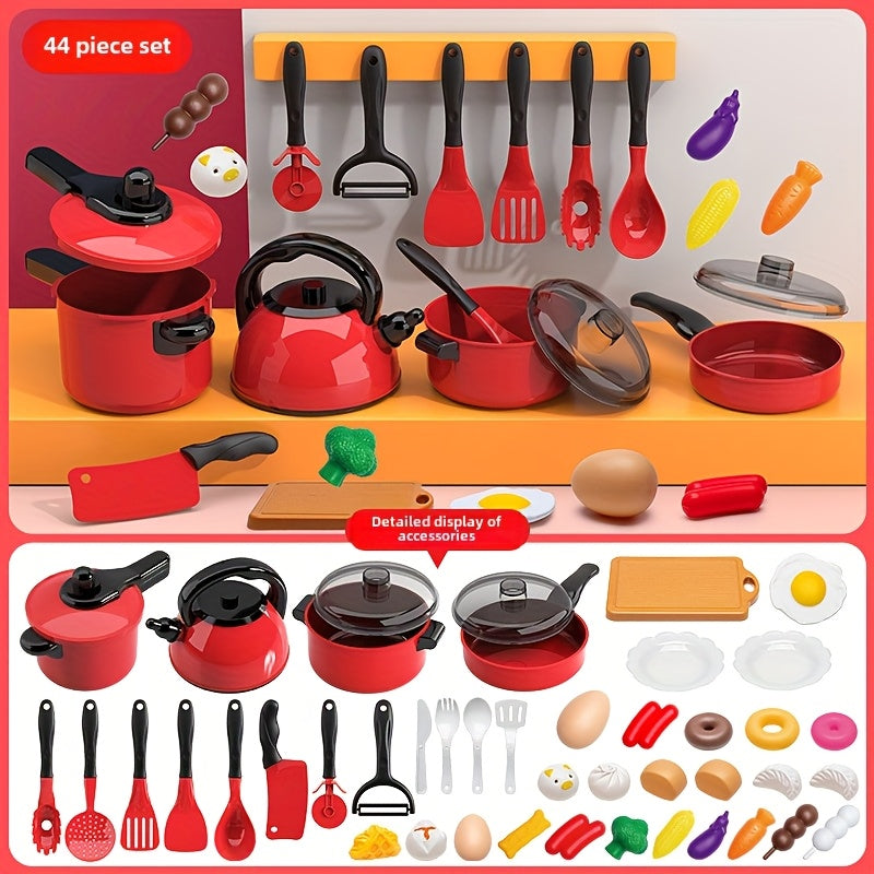 44pcs 61pcs Kitchen Toy Set Pretend Play Cooking Rice Fried Vegetables