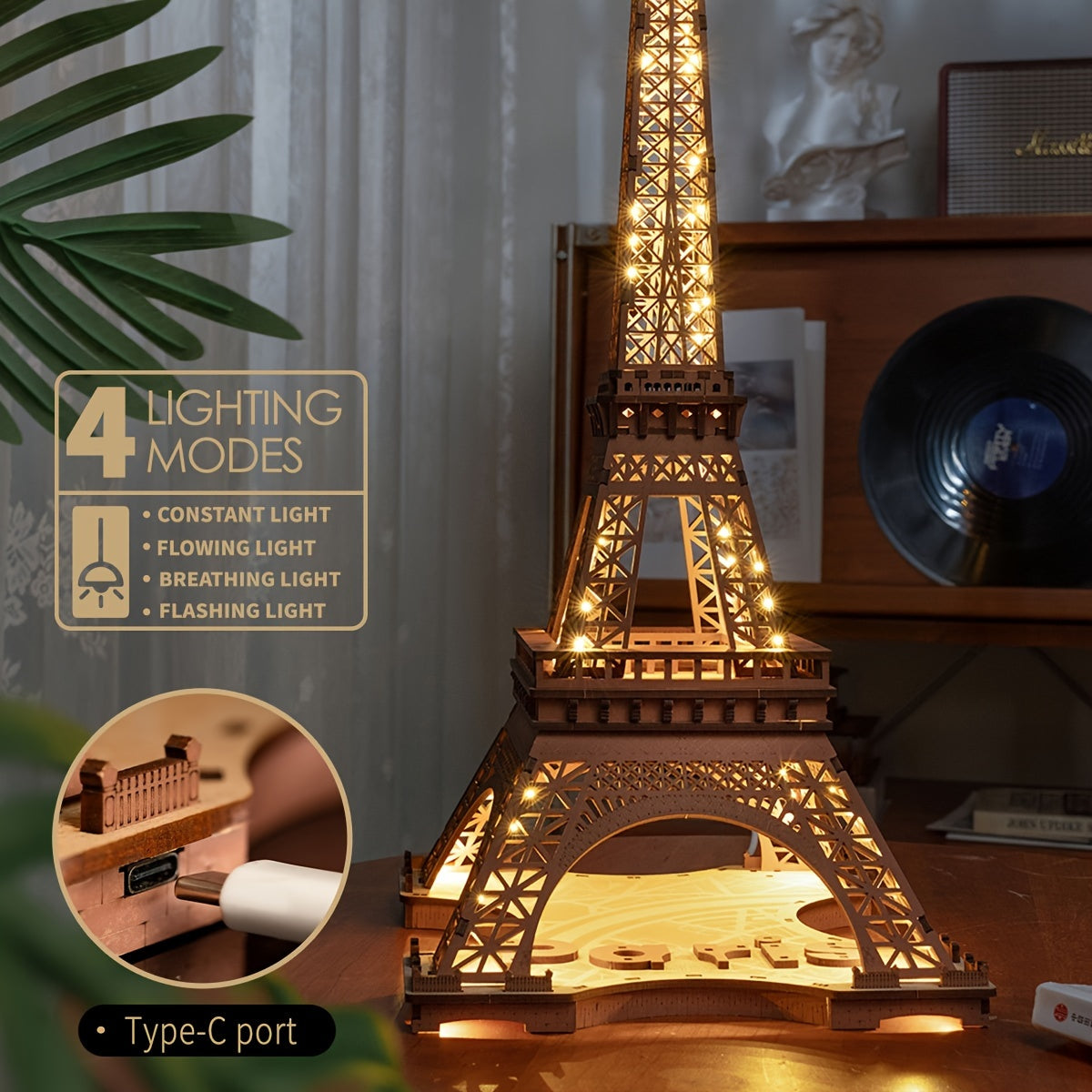 Eiffel Tower 3D Wooden Puzzle For Teens Adult Decoration