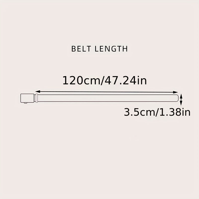 Men's Non Metal Non Magnetic Buckle Nylon Belt