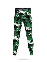 Men's Camouflage Pattern Bottom Leggings Quick Drying Sports Compression Pants