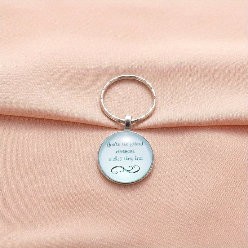 Retro Bag Keychain English Letter Buckle Accessories Necklace