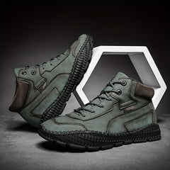 Men's Casual Stitch Solid Low Top Lace up Boots