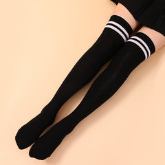 Striped Over Knee Socks for Women
