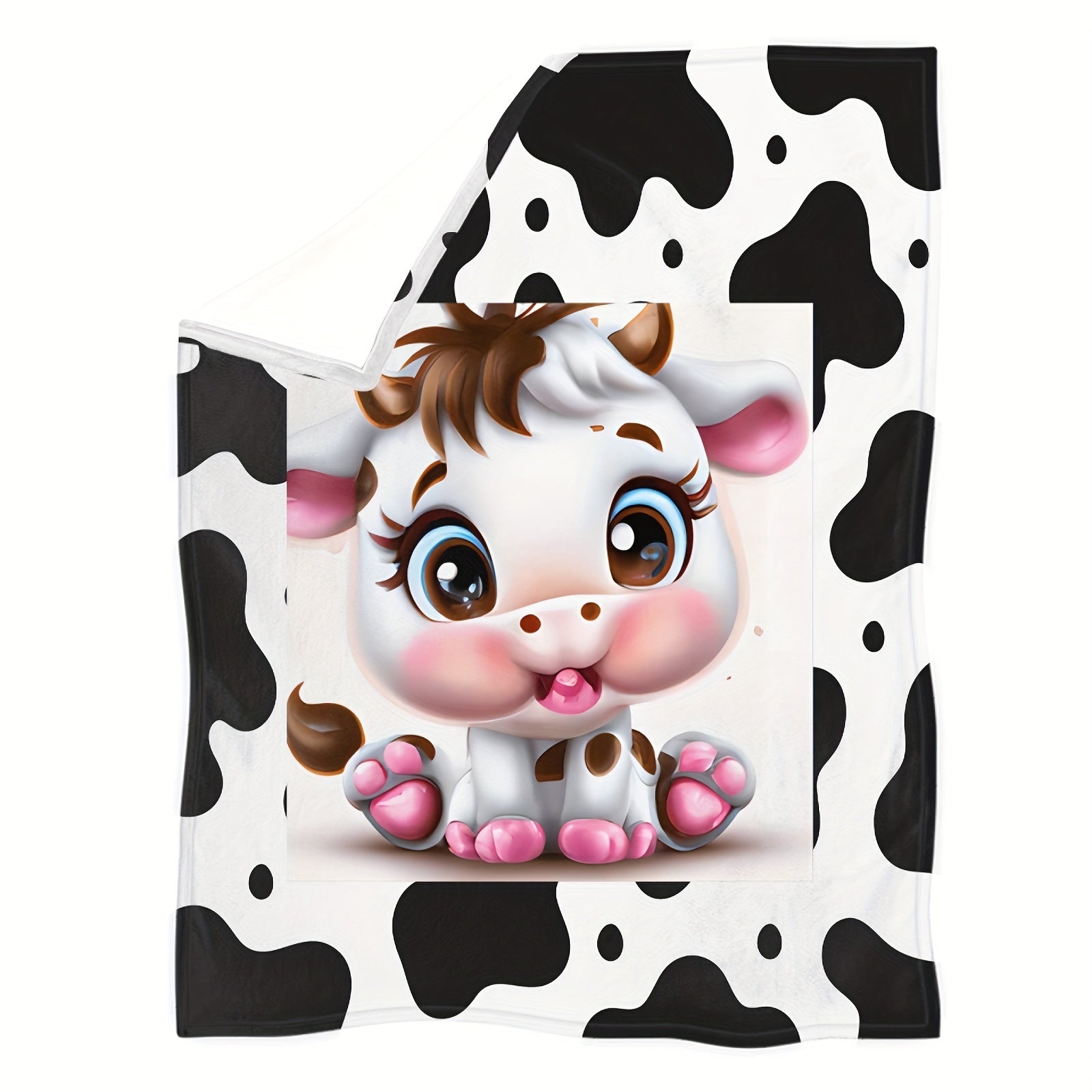 Cow Print Blanket Small Throw Blanket Car Travel Blanket