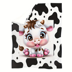 Cow Print Blanket Small Throw Blanket Car Travel Blanket