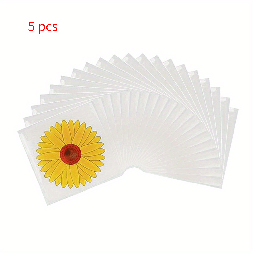 Sunflower Fly Traps Window Stickers, 30pcs, Kid-Friendly
