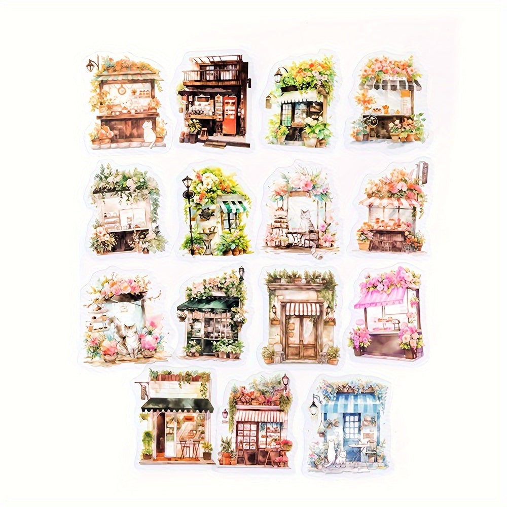30pcs Coffee Collage Story Series Journal Sticker Pack Retro Afternoon Tea