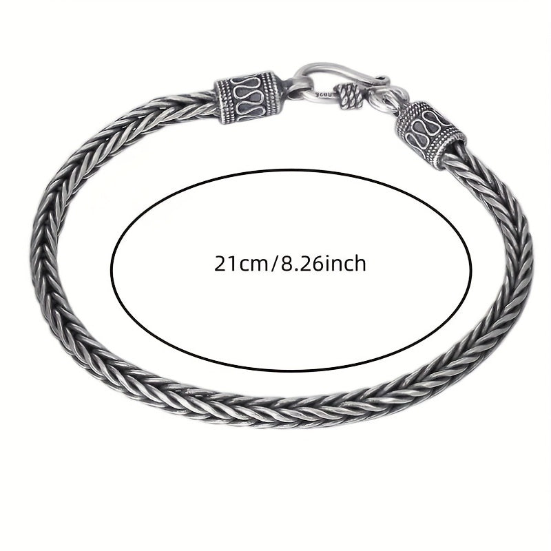 Vintage Silver Stainless Steel Men's Bracelet Knight Street Party Jewelry