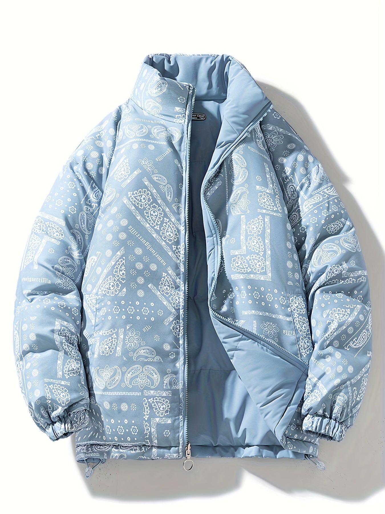 Men's Reversible Paisley Pattern Jacket for Fall Winter