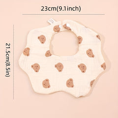 3pcs Cotton Baby Bibs Petal Shape Boy Feeding Accessories