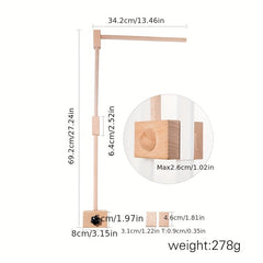 Sturdy Wooden Crib Bell Bracket with Rectangular Base