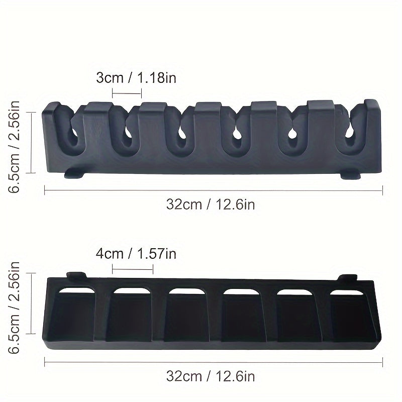 2pcs Wall Mounted Fishing Rod Holders For 6 Rods Storage