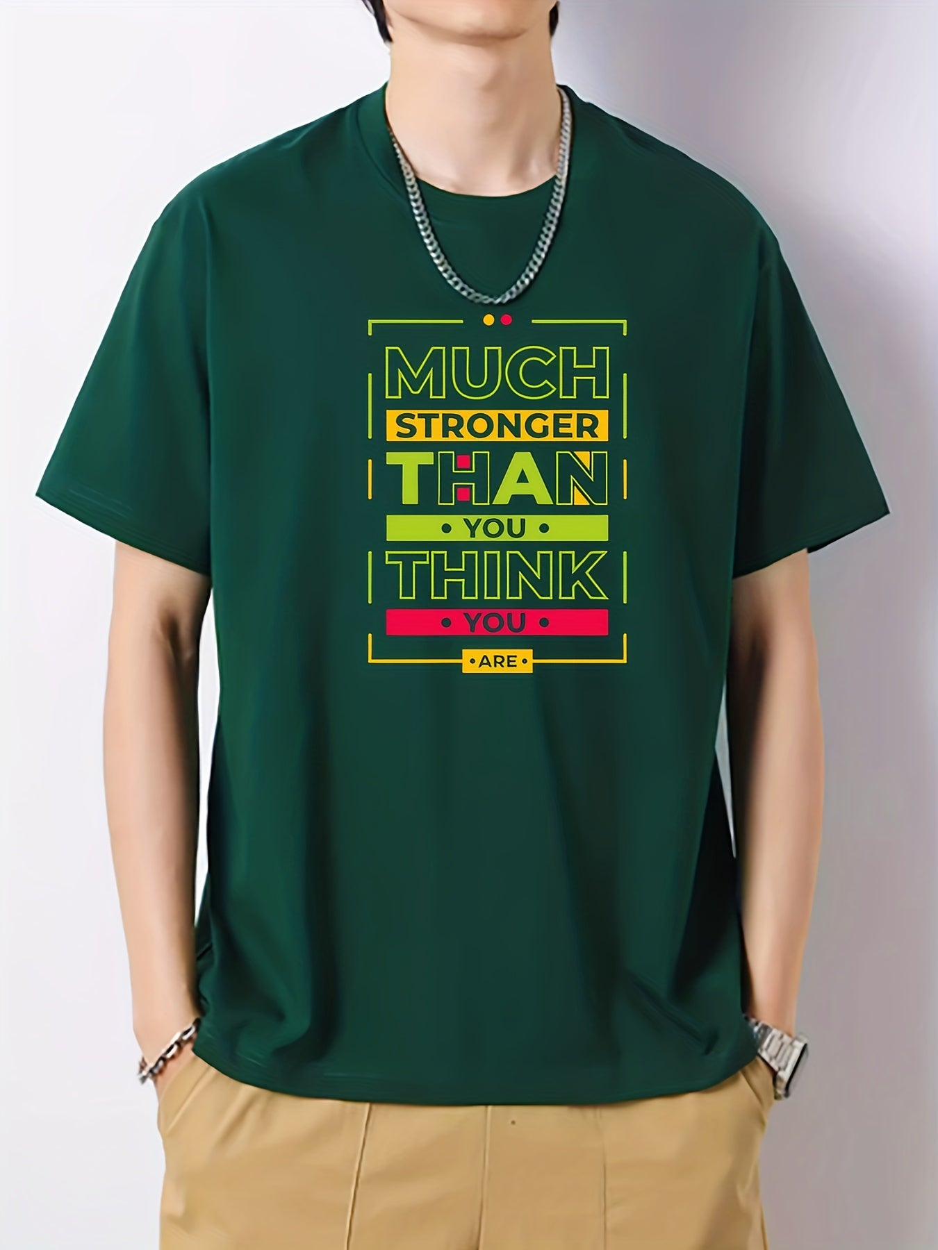 Men's Graphic Crew Neck Active T shirt Casual Comfy Tees For Summer