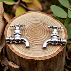 5pcs Mini Faucet Metal Model for Dollhouse Collection Decoration