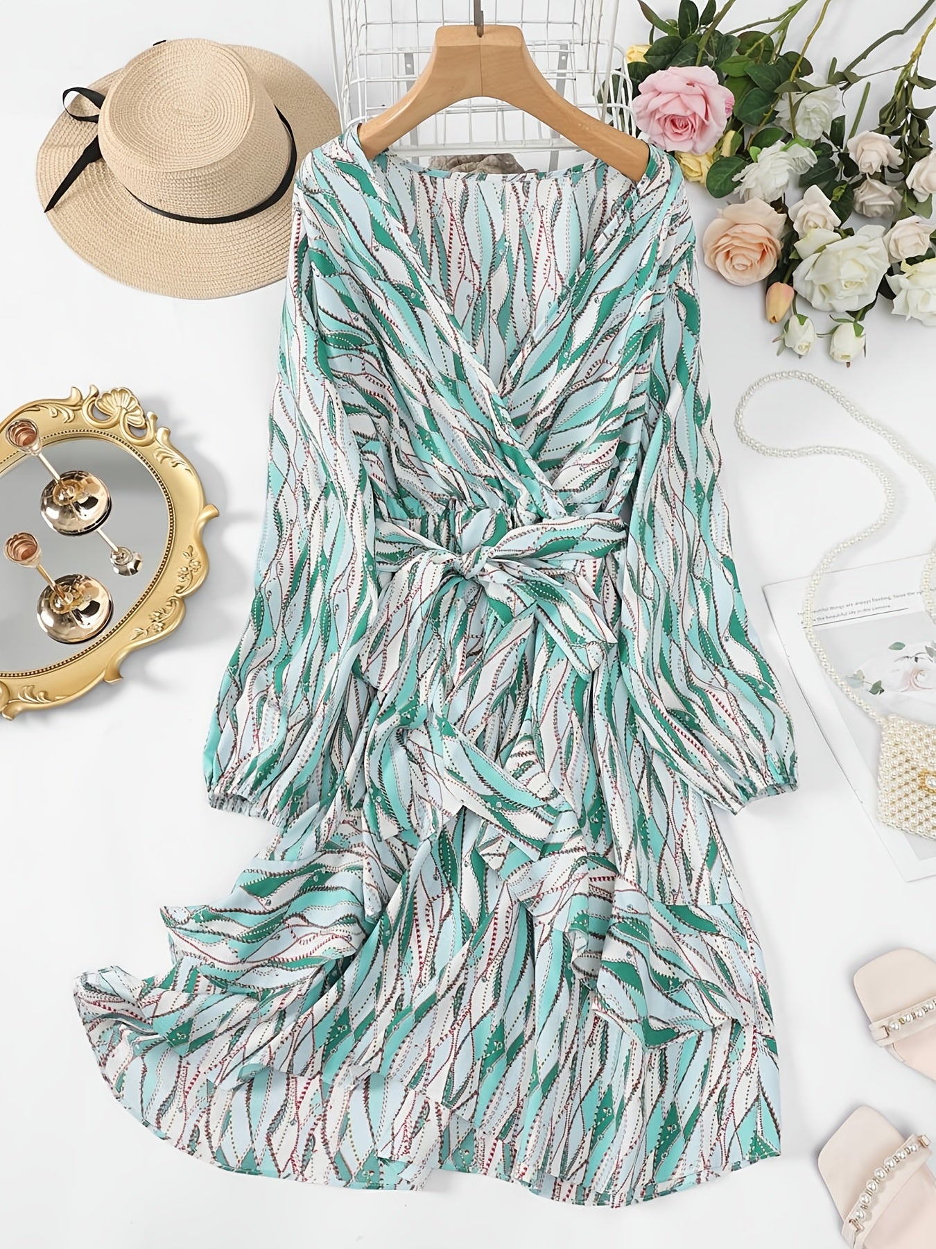 Floral Print Maxi Dress Plus Size