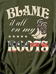 Letter Print Crew Neck Tank Top for Summer