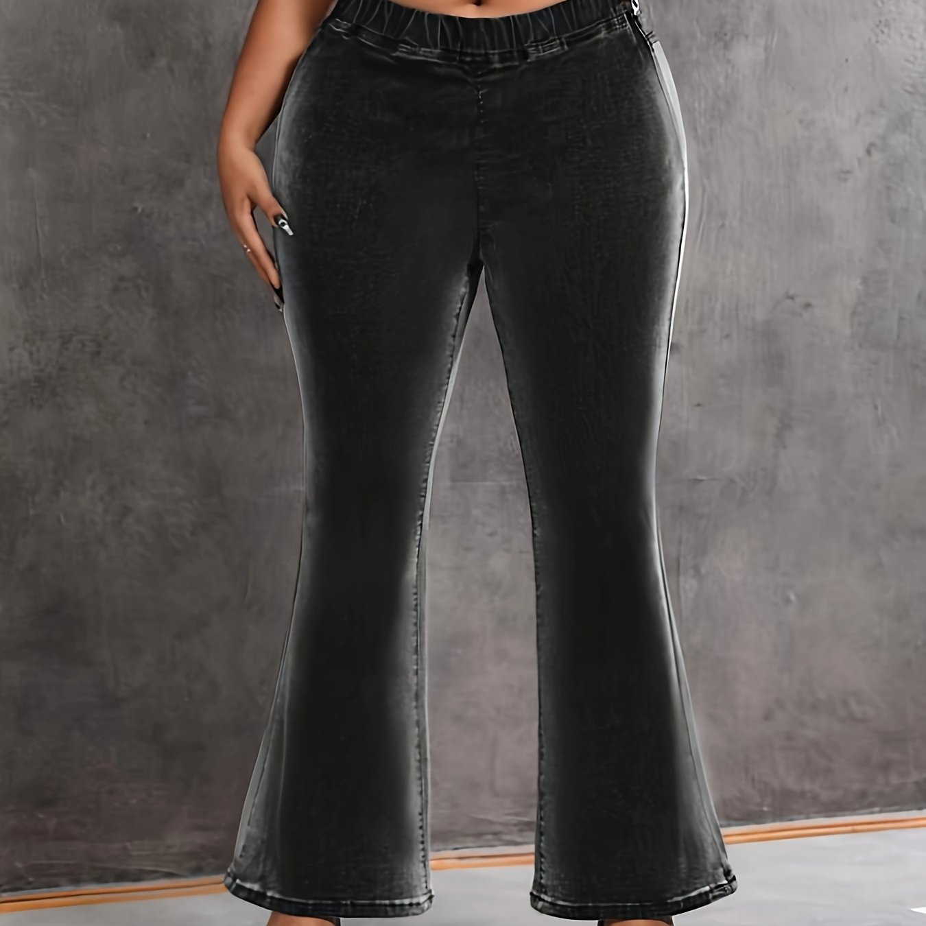  Retro Jeans Women's Plus Flare Leg Jeans
