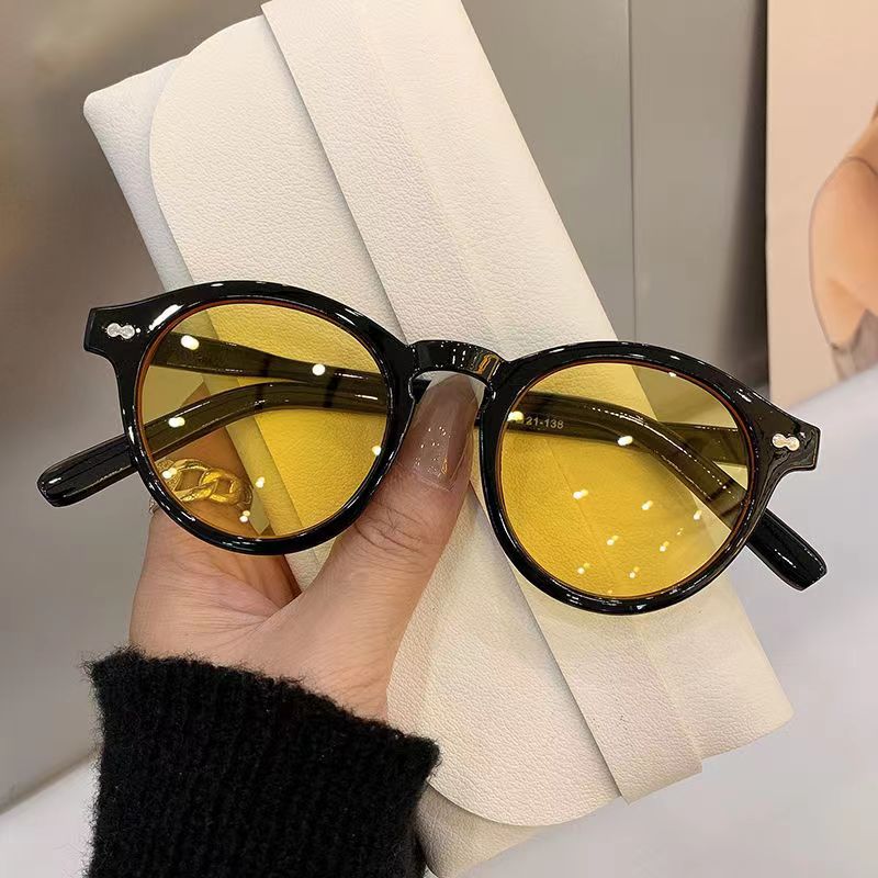 Vintage Round Sunglasses Women's Shades Eyeglasses Couple Eyewear