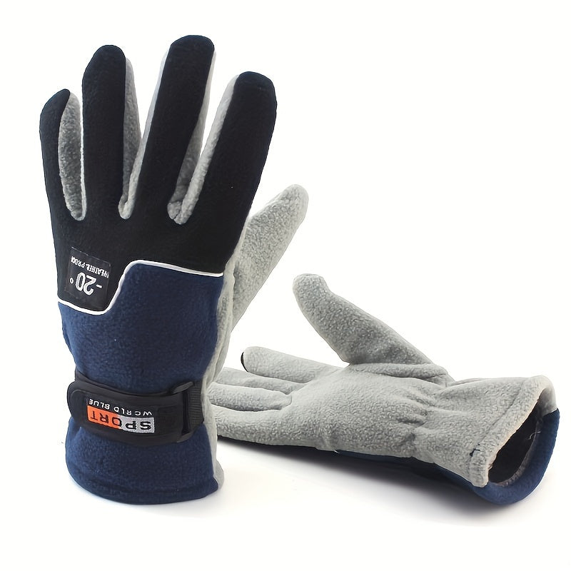 Waterproof Skiing Gloves, Winter Windproof Warm Gloves for Outdoor Sports