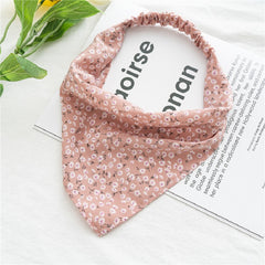 Floral Elastic Hair Scarf Headband Chiffon Print Hair Scarves Kerchief