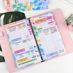 Budget Planner Refill Set - 82 Sheets Loose Leaf Paper with Binder Pocket