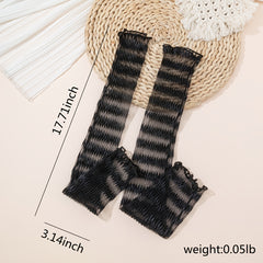 Wavy Long Lace Gloves for Women Party Prom Solid Thin Gloves