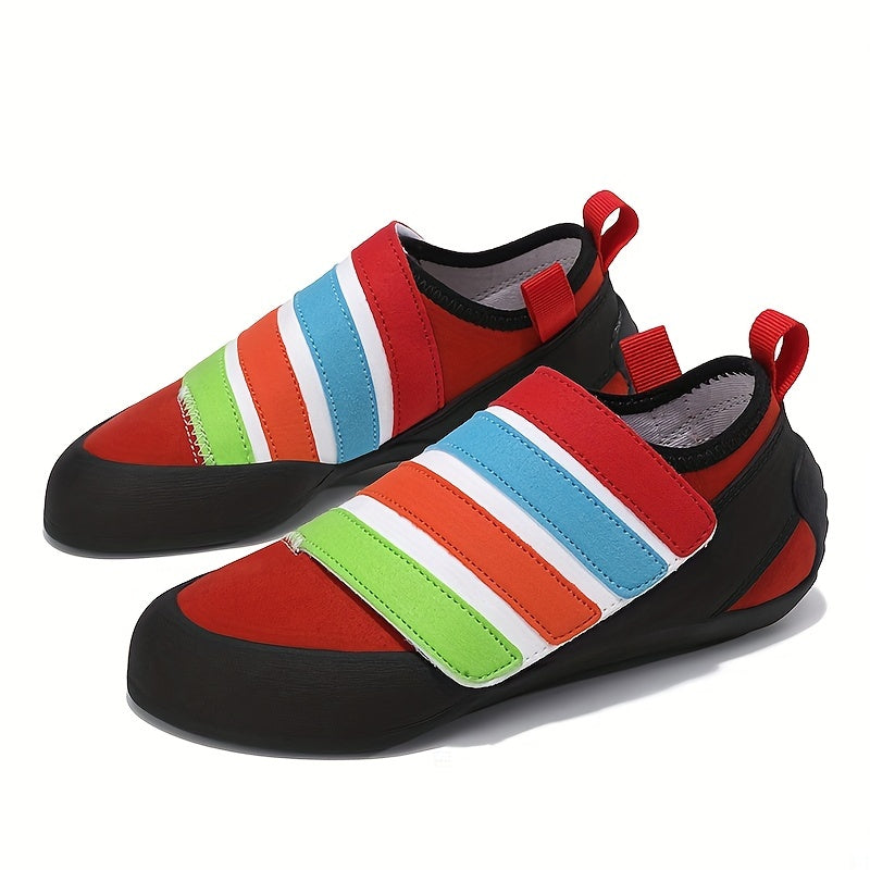 Unisex Kid's Climbing Shoes With Hook And Loop Fastener