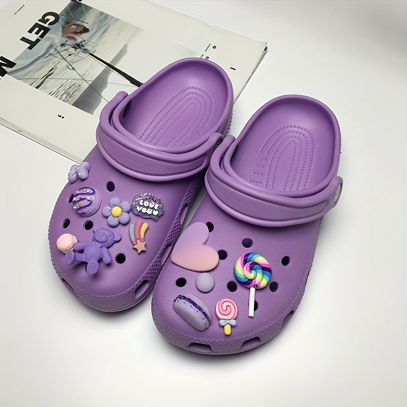 Purple Y2K Charms For Clogs Sandals Girls Ladies