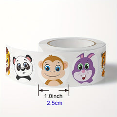500pcs Cute Animal Stickers for Teachers, Red Flower Reward Stickers